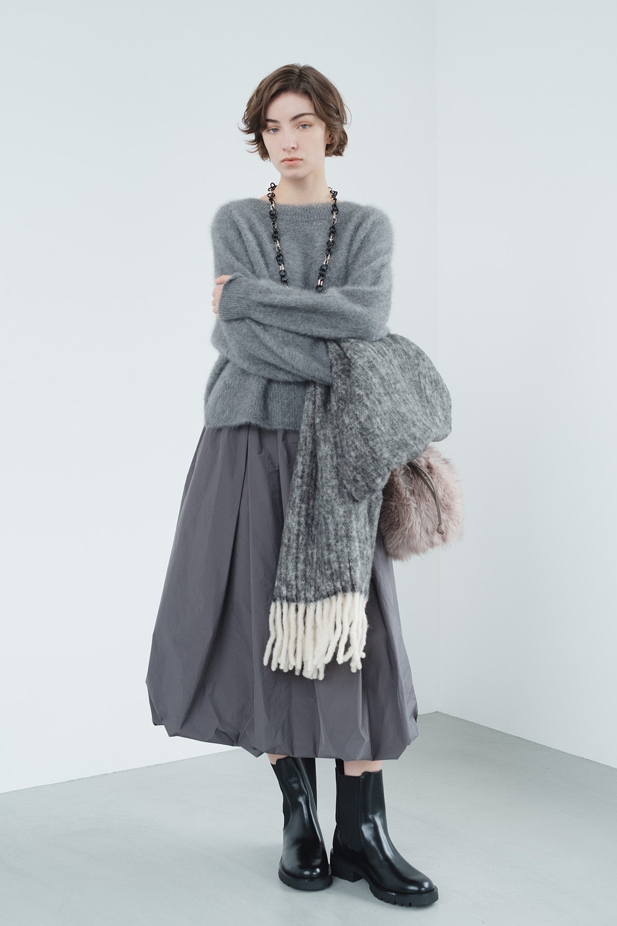 極美品 Fattorseta ファットルセータ 大判ストール Made in Italy  