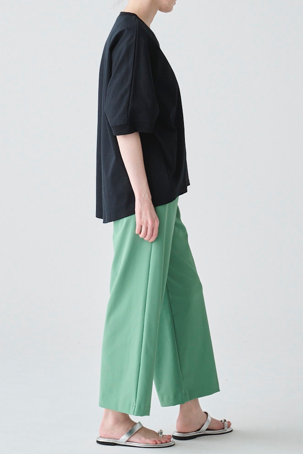 Vネックロゴ入りドルマンスリーブカットソー（2枚セット）