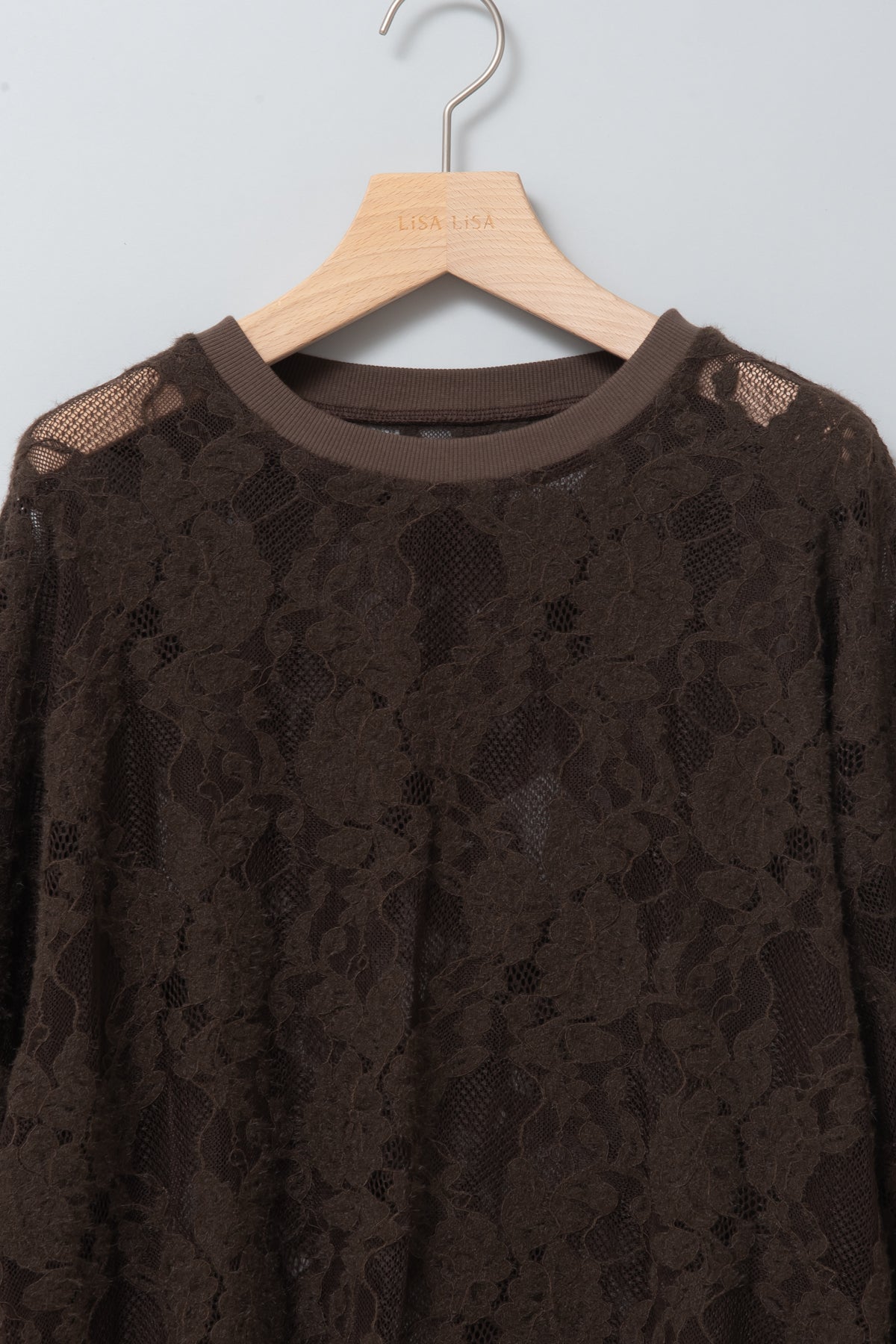 シアーレースストレッチプルオーバー
