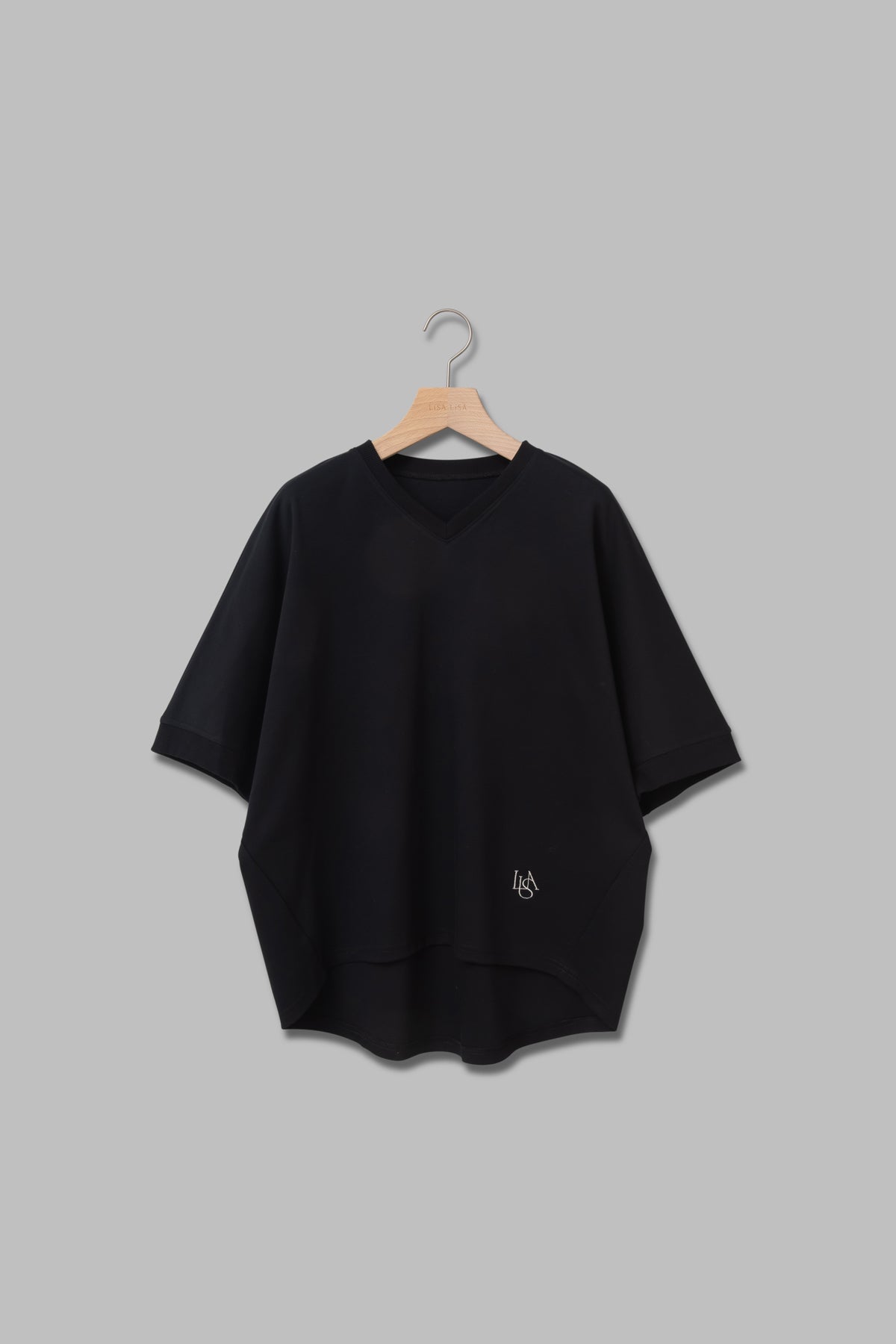 Vネックロゴ入りドルマンスリーブカットソー（2枚セット）