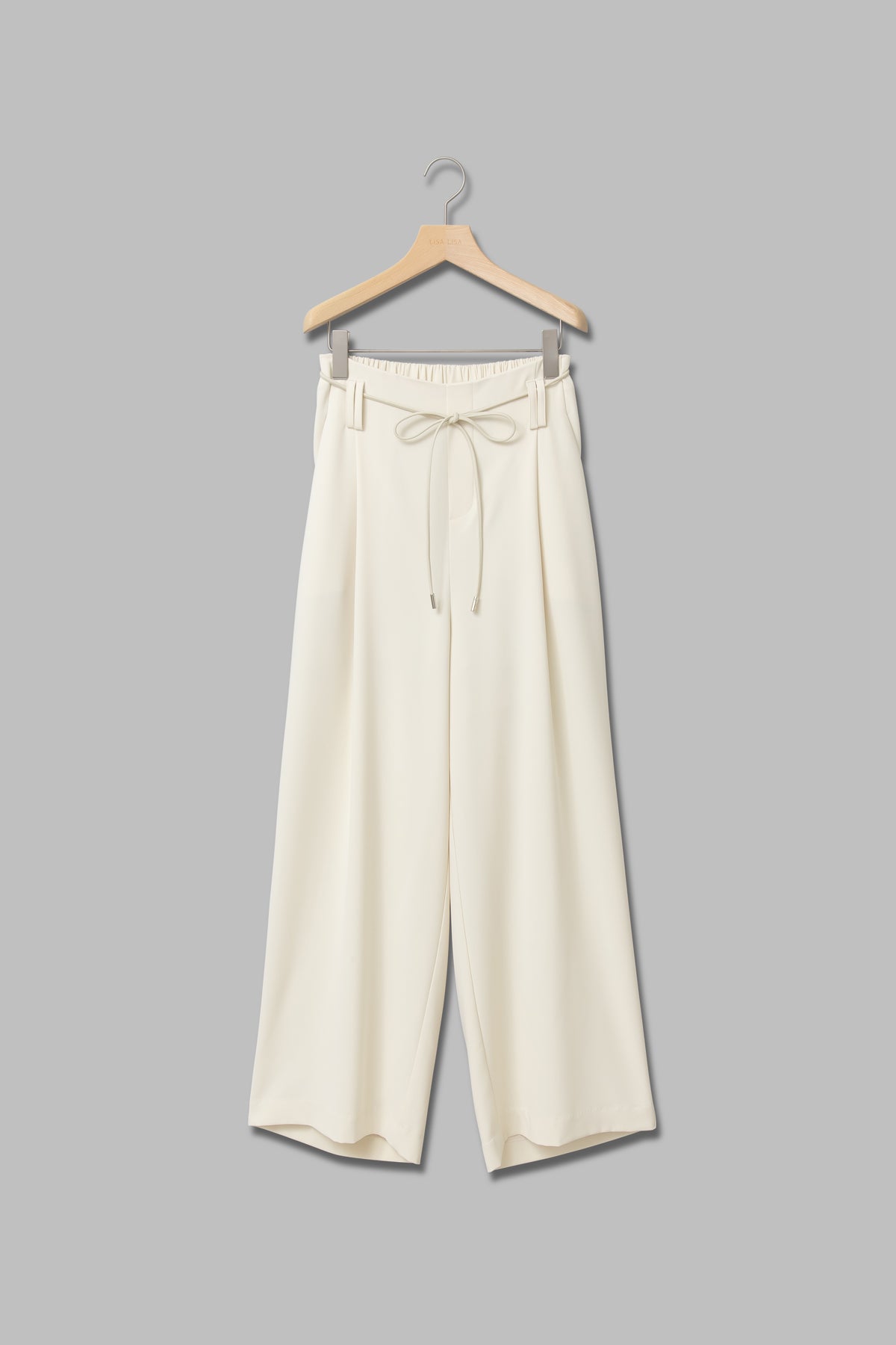 ロープベルトハイウエストワイドパンツ