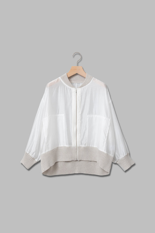 リブニットアクセントブルゾン