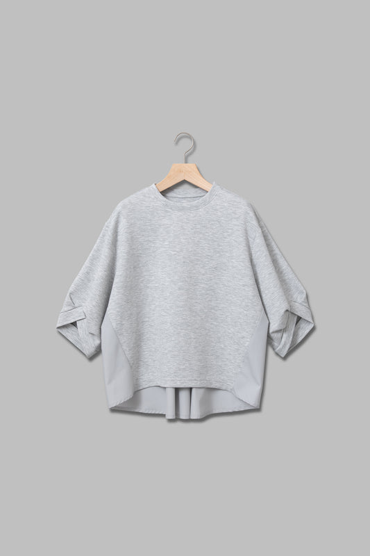 異素材コンビネーションカットソー