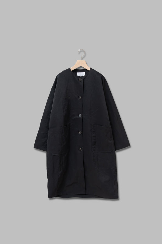 ノーカラーライトロングコート