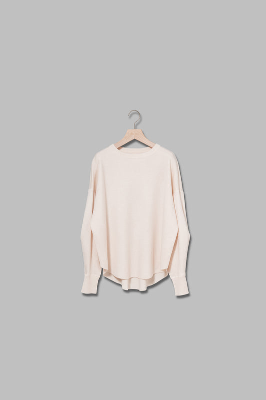 ラウンドヘムスムースニットプルオーバー