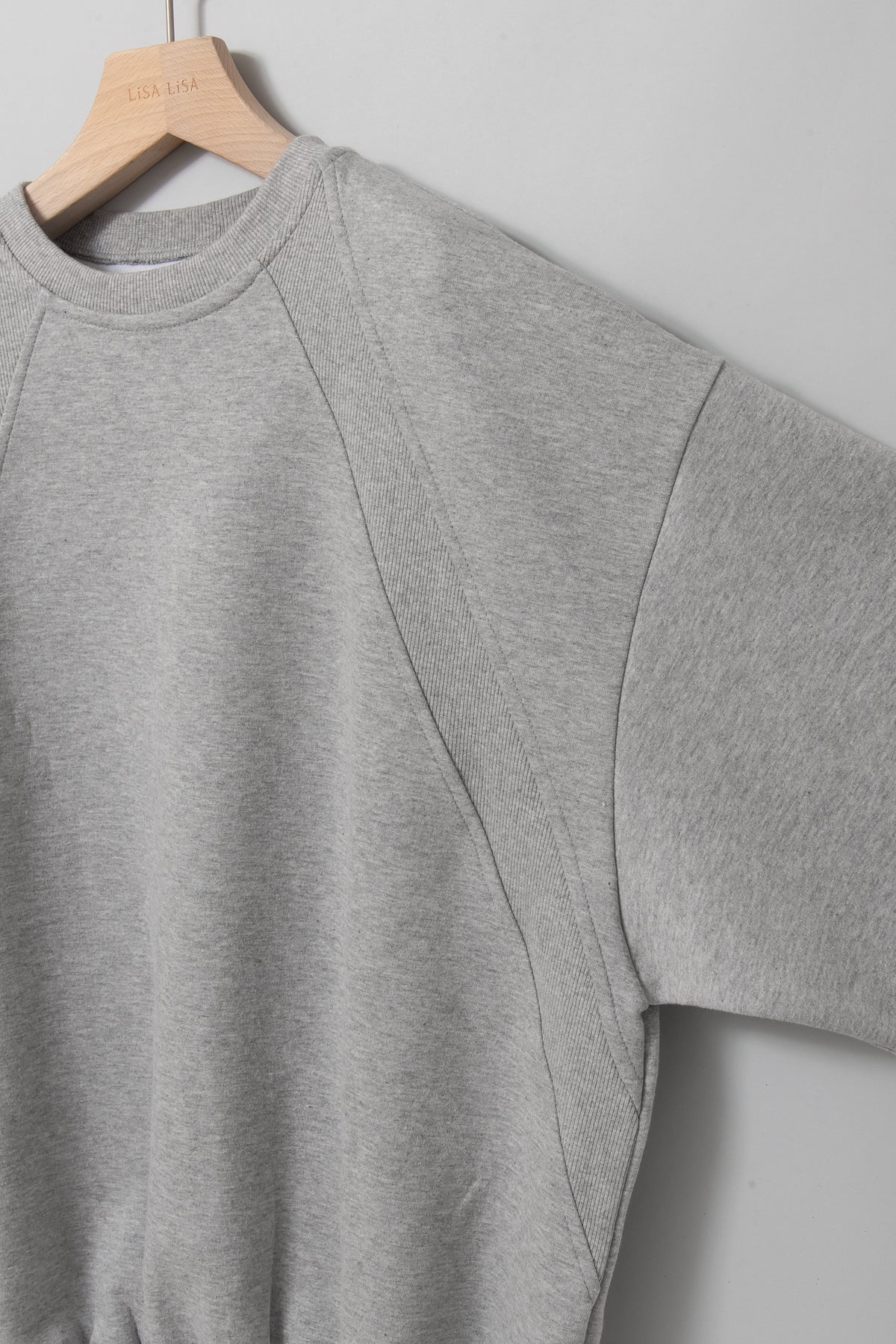 スムースリブラインスウェットライクプルオーバー