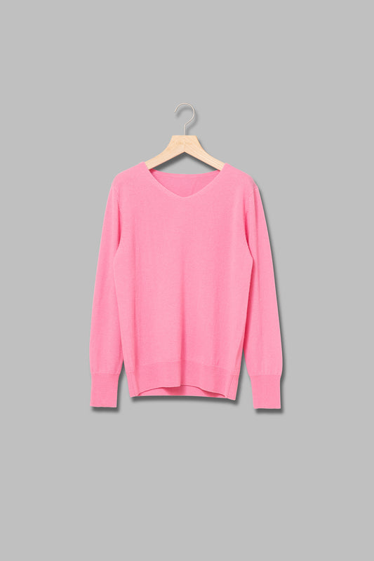 ソフトVネックカシミヤニット