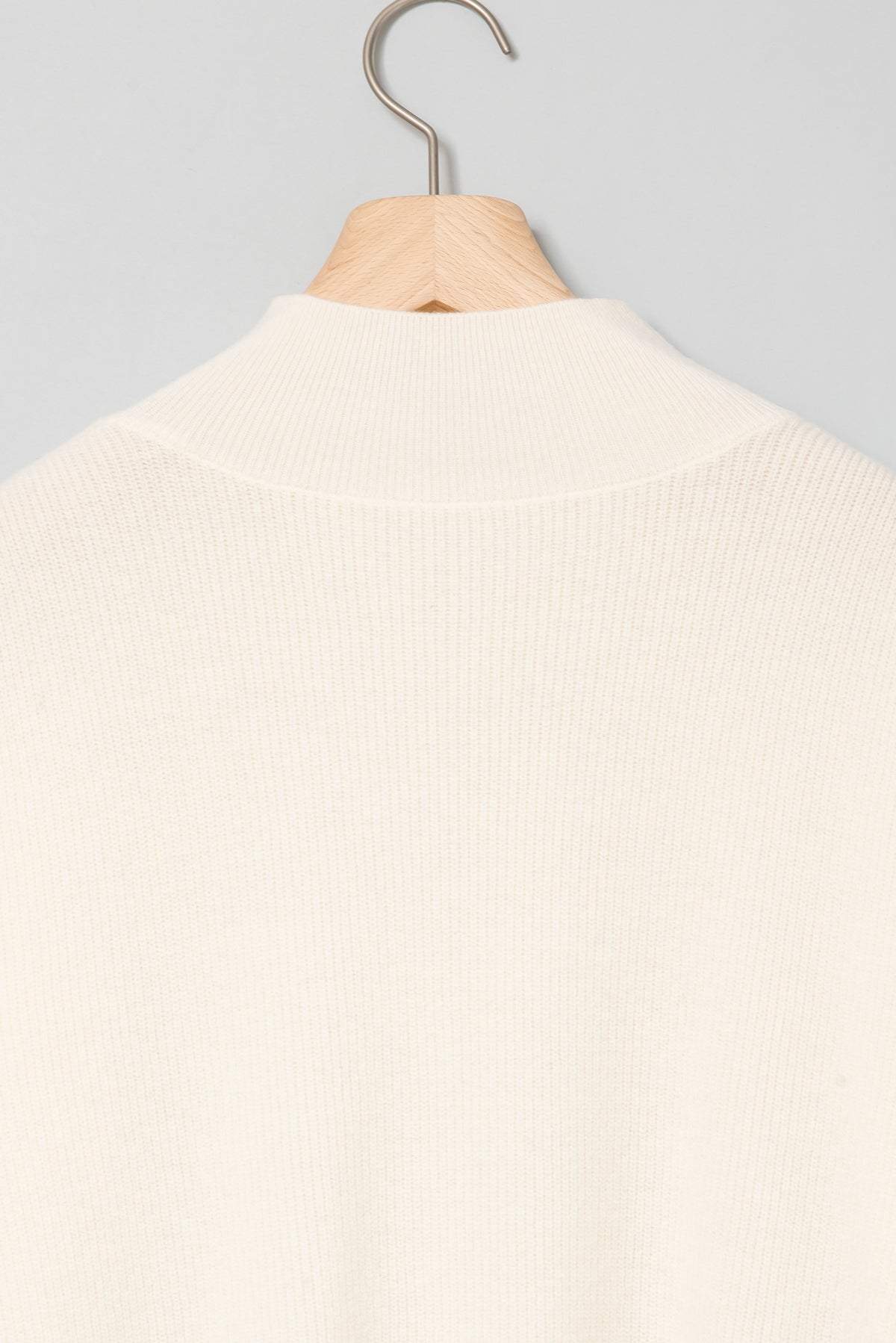 バイカラースリットデザインカシミヤ混ニット