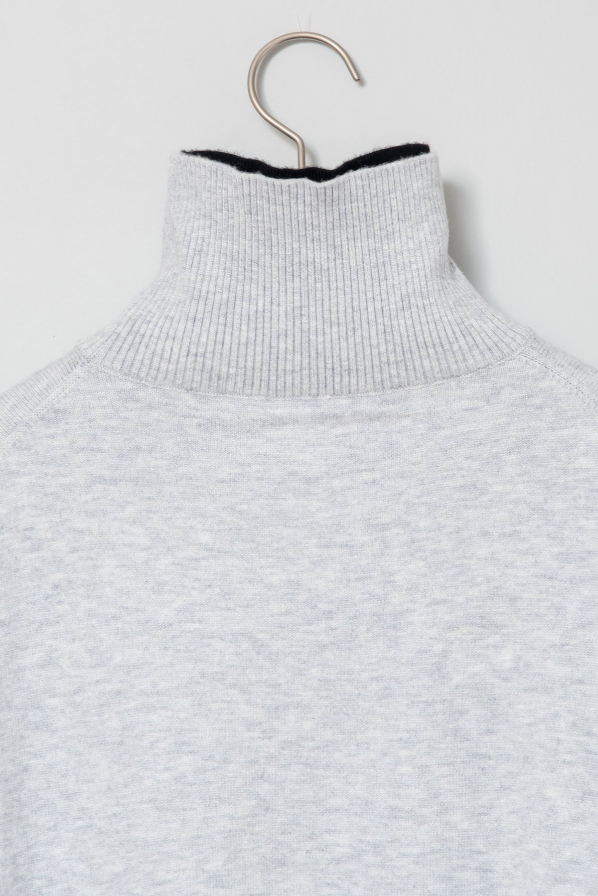 レイヤードカラーウール混ニット