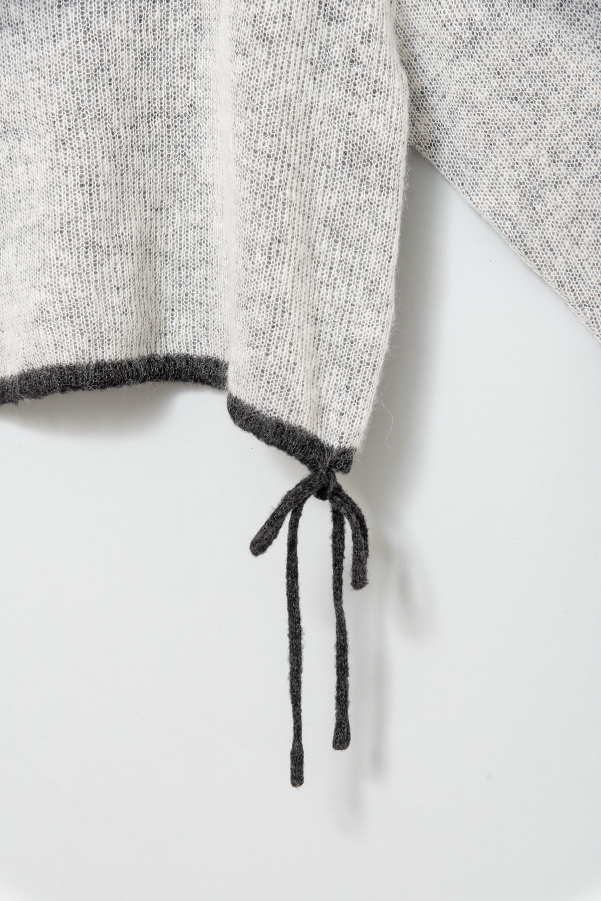 レイヤードデザインアルパカ混ニット