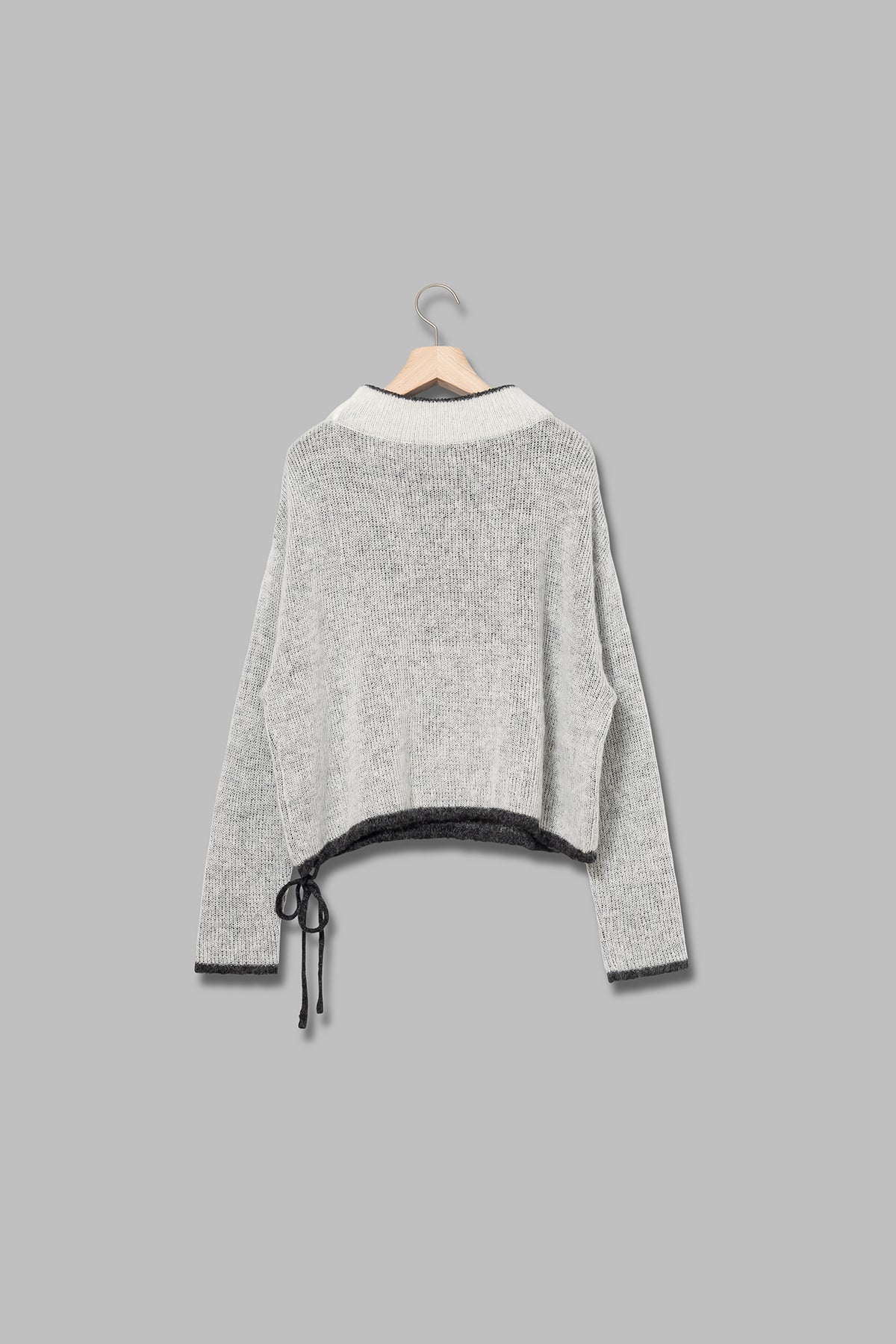 レイヤードデザインアルパカ混ニット