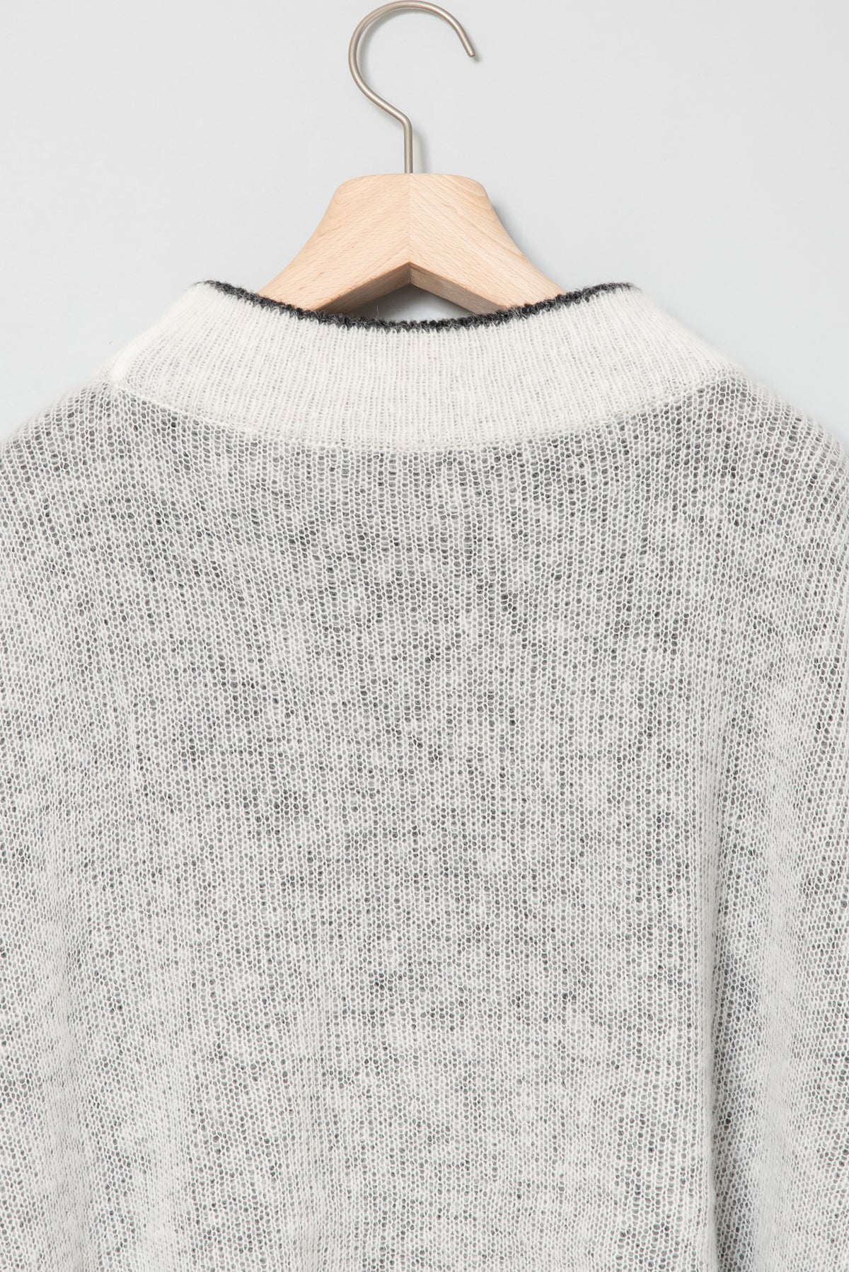 レイヤードデザインアルパカ混ニット