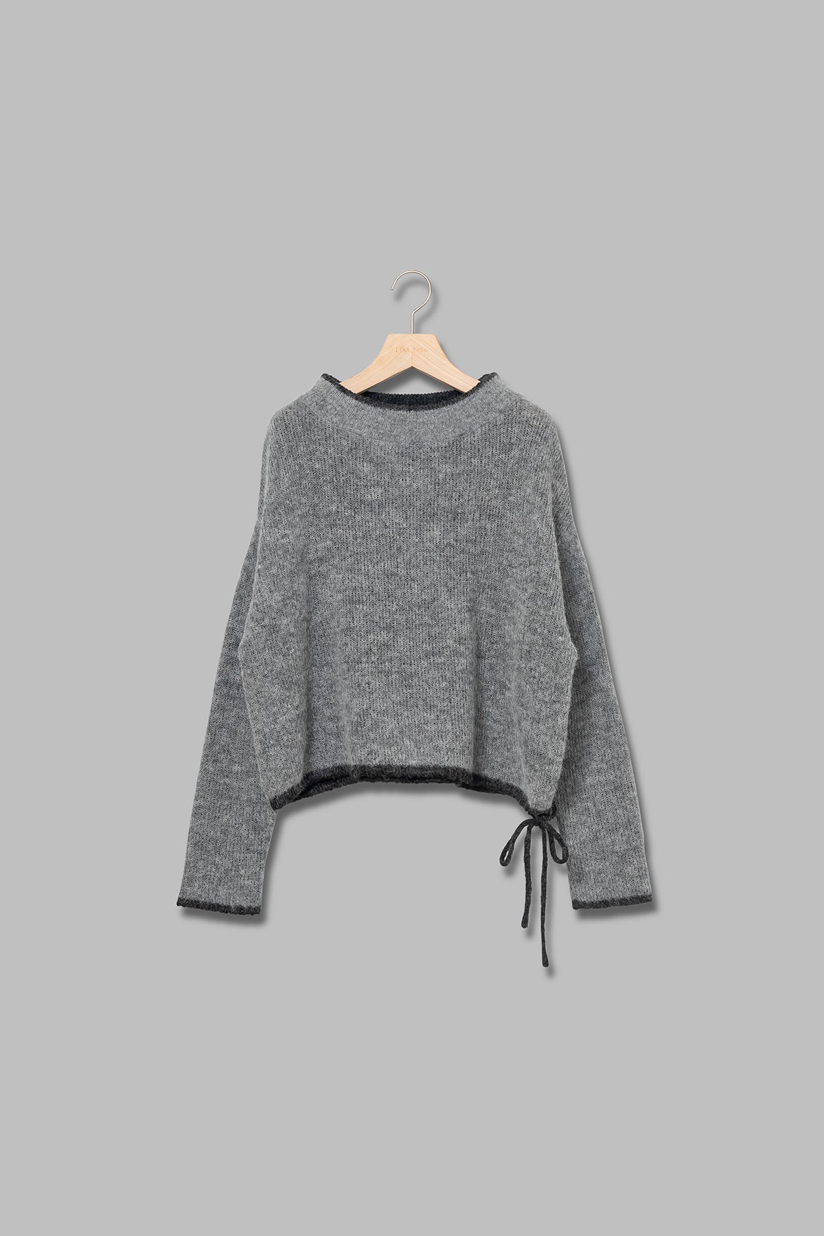 レイヤードデザインアルパカ混ニット