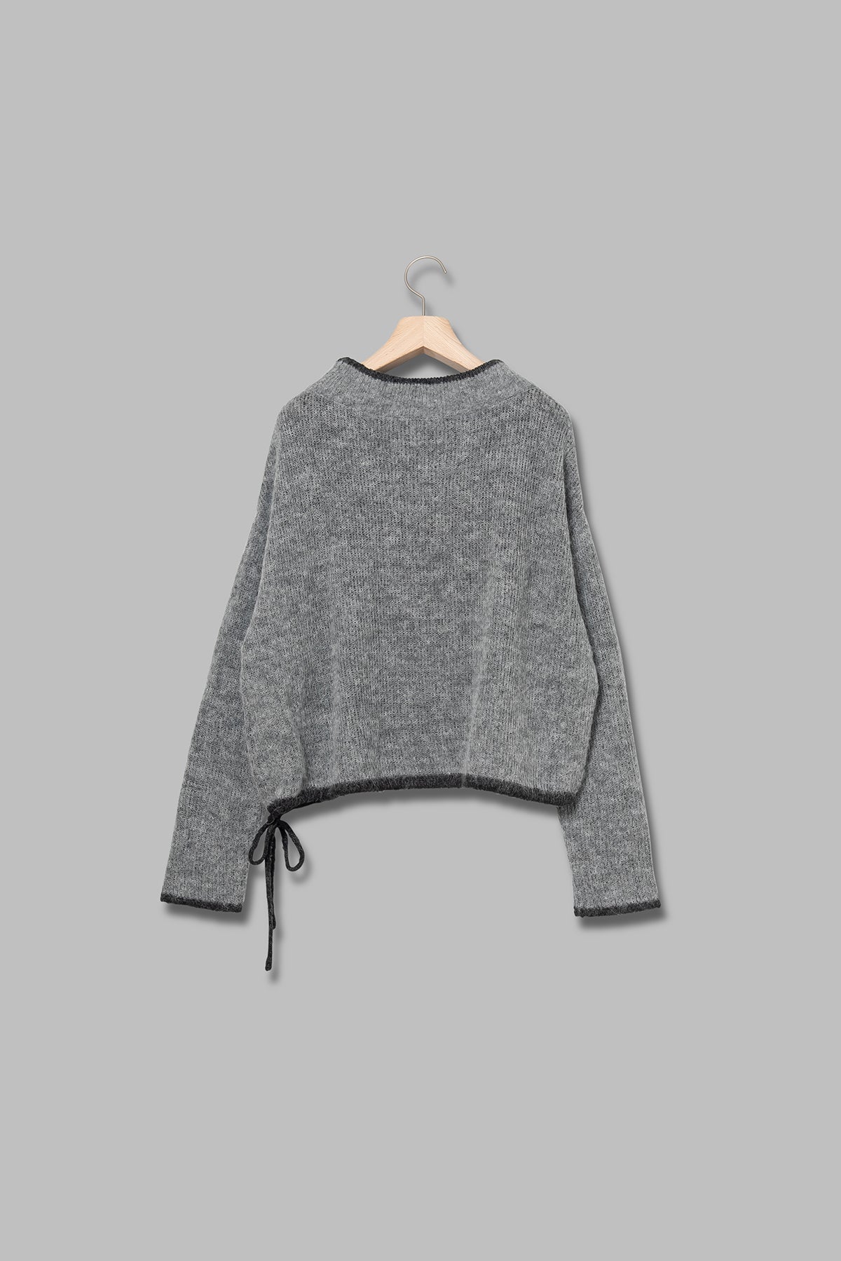 レイヤードデザインアルパカ混ニット