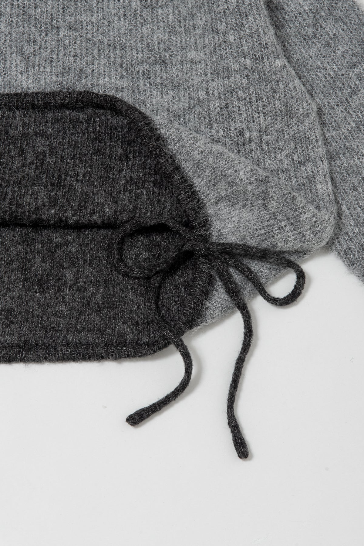 レイヤードデザインアルパカ混ニット