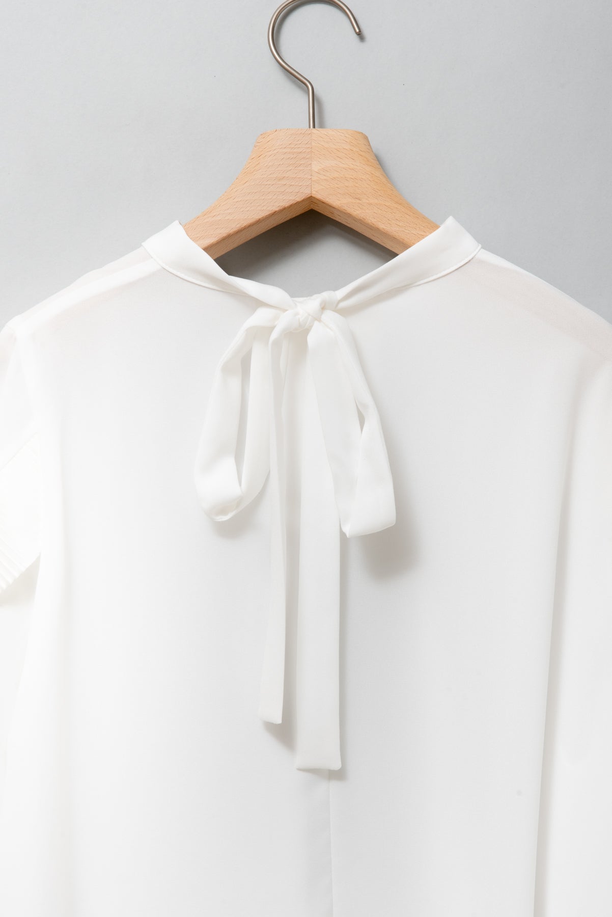 2WAYプリーツデザインスリーブブラウス