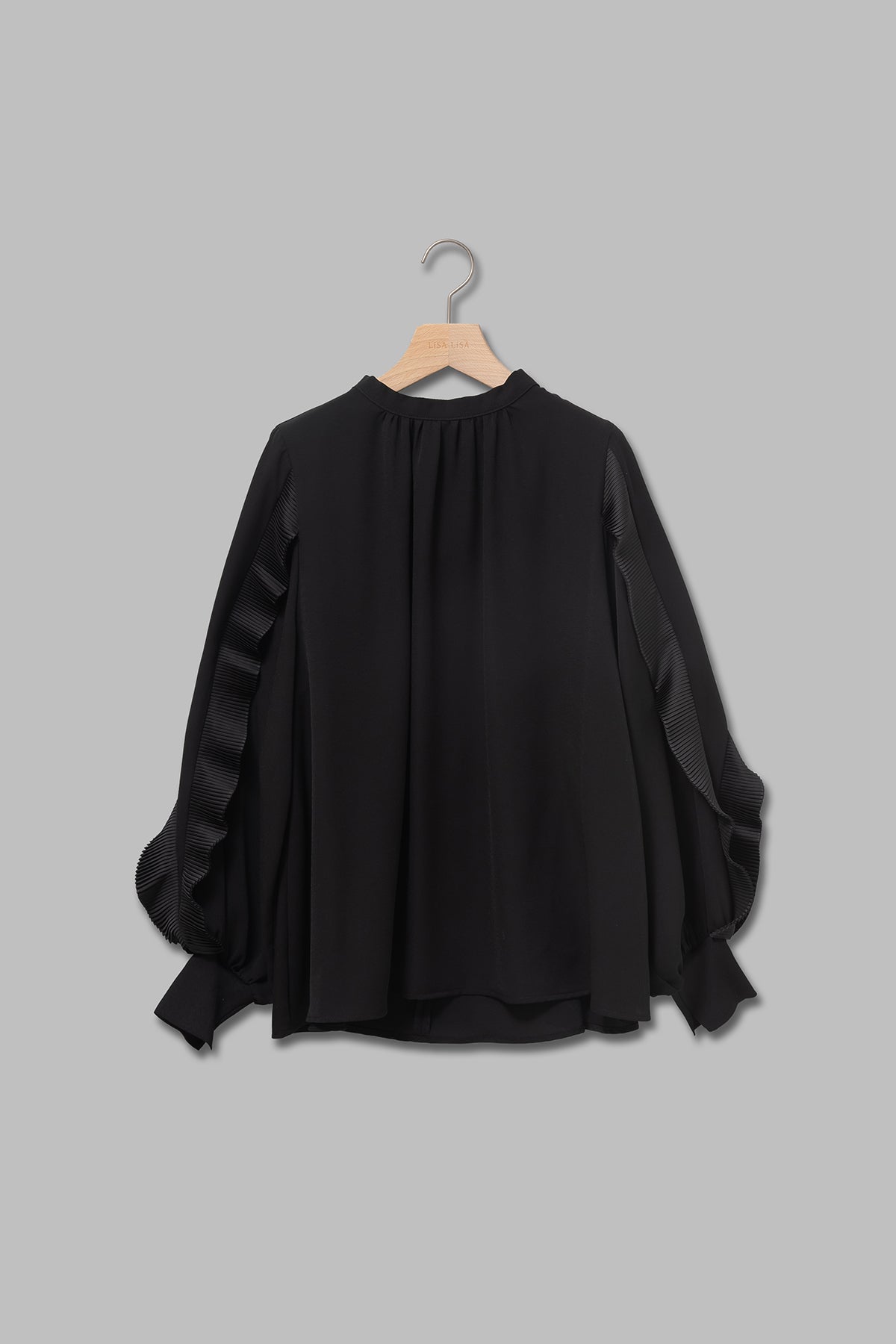 2WAYプリーツデザインスリーブブラウス