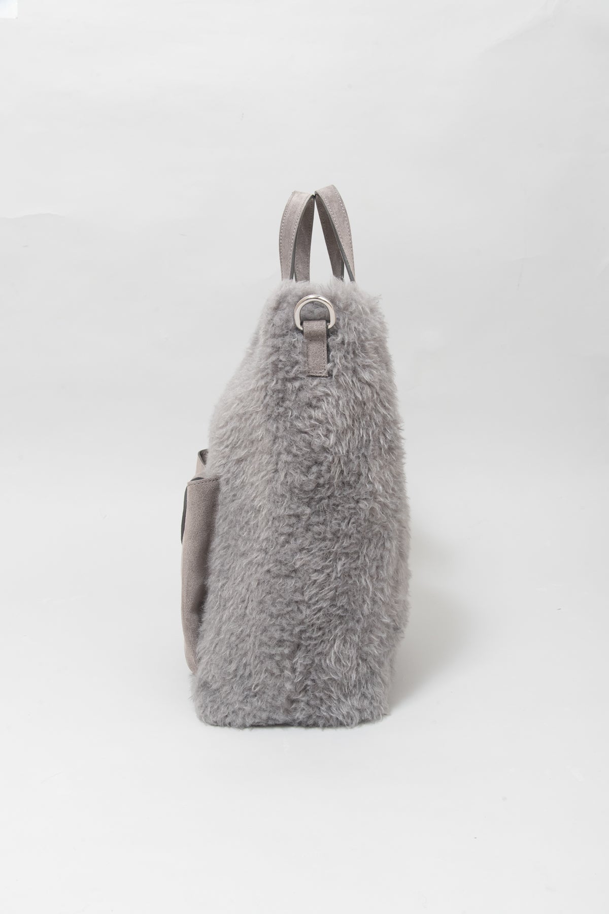 Caterina Bertini 2WAYボア×レザートートバッグ