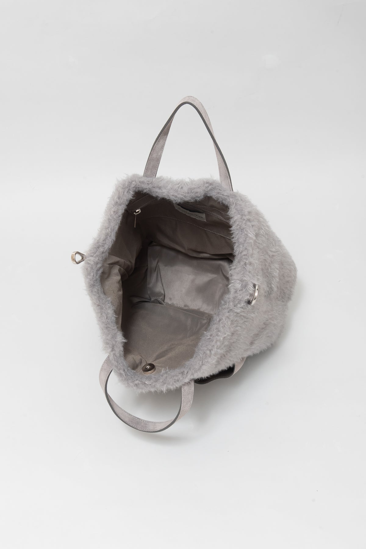 Caterina Bertini 2WAYボア×レザートートバッグ