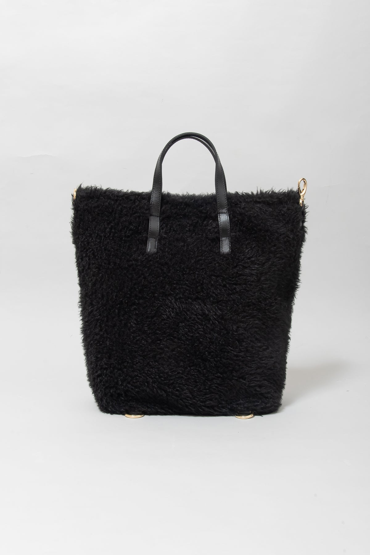Caterina Bertini 2WAYボア×レザートートバッグ