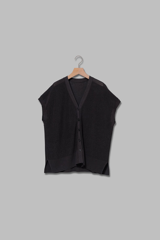 Vネックエアリーニットジレ