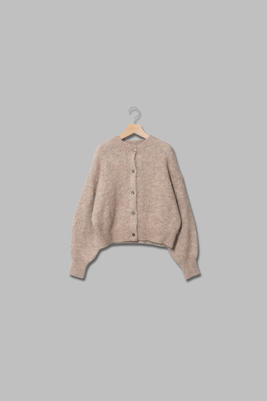 アルパカシャギーショートカーディガン