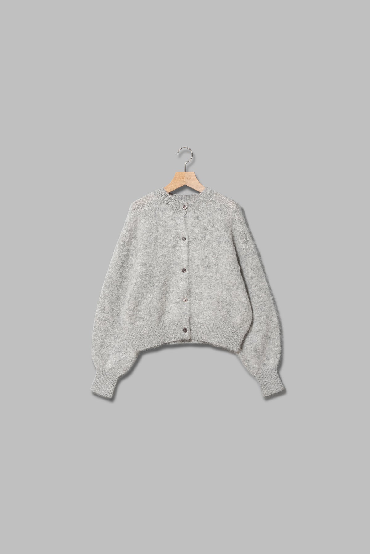 アルパカシャギーショートカーディガン