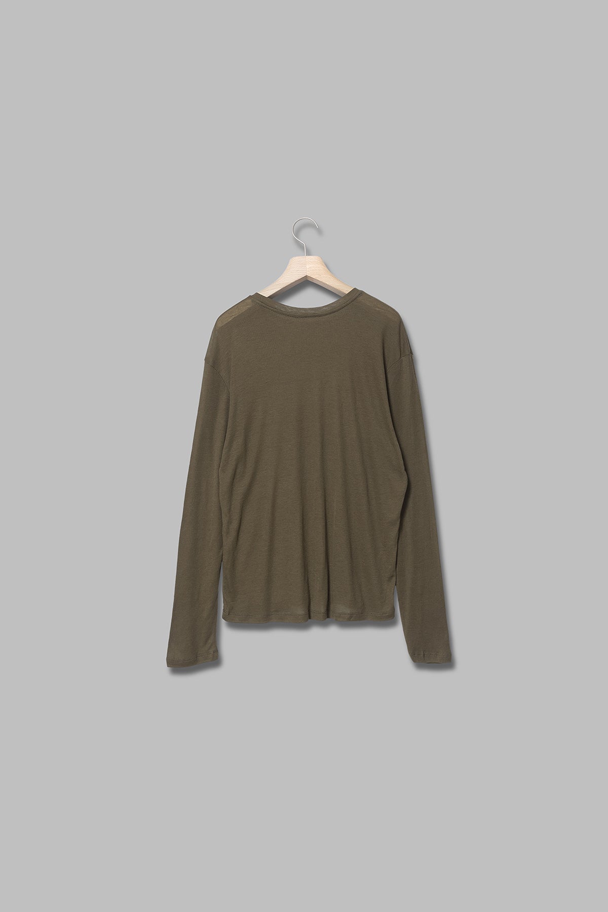 ishi クルーネックシアーストレッチプルオーバー
