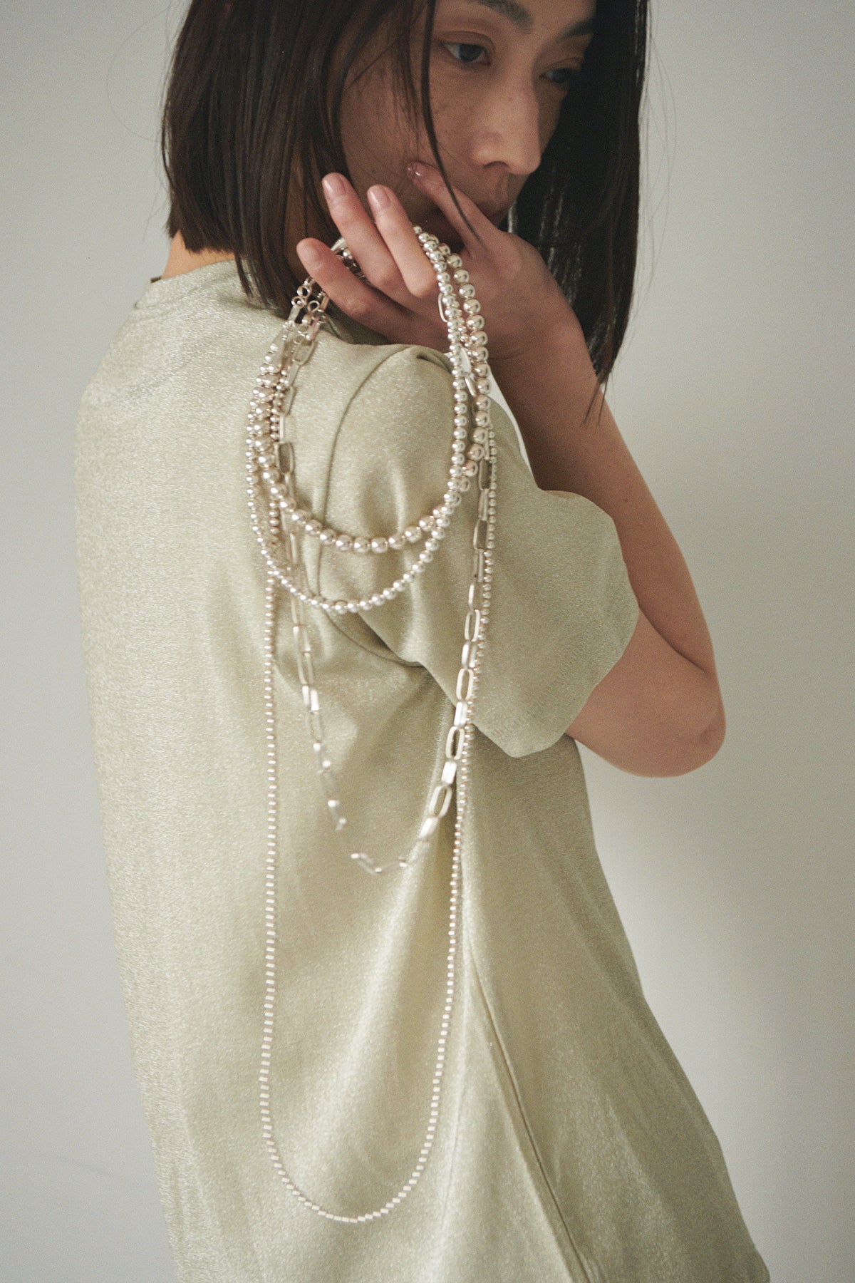 ナバホパールづくしのネックレス45.5cm ナバホパール×ジャスパーのネックレス45.5cm - メルカリ
